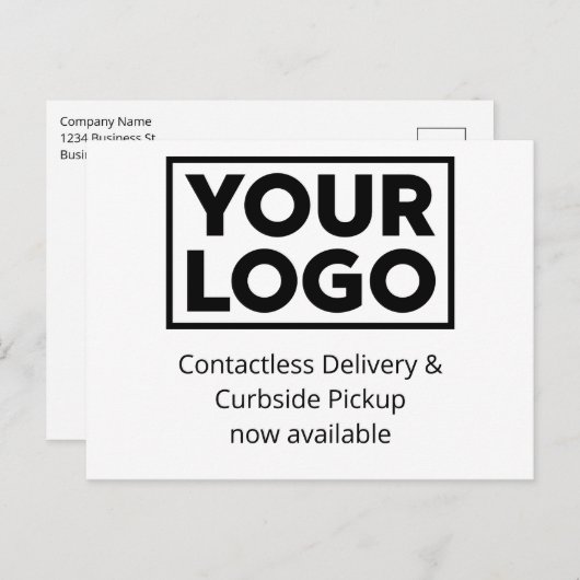 Aangepaste zakelijke Logo levering en Curbside pic Aankondigingskaart (Voorkant / Achterkant)