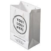 Aangepaste zakelijke Logo Medium Cadeauzakje (Voorkant Gekanteld)