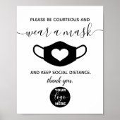 Aangepaste zakelijke Logo merkveiligheid Draag een Poster (Voorkant)