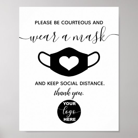 Aangepaste zakelijke Logo merkveiligheid Draag een Poster (Voorkant)