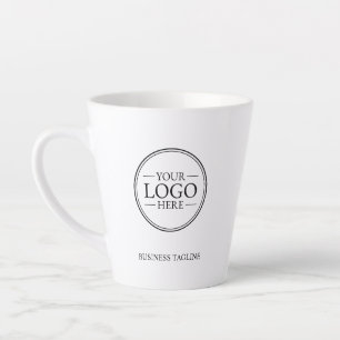 Aangepaste zakelijke Logo met aangepaste tekst kof Latte Mok