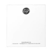 Aangepaste zakelijke Logo met aangepaste tekst Notitieblok (Voorkant)