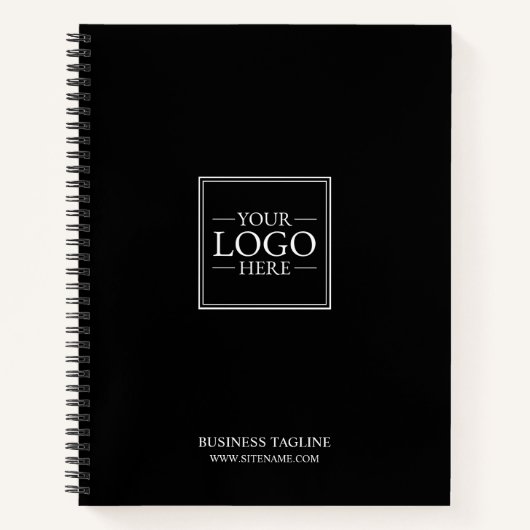 Aangepaste zakelijke Logo met aangepaste tekst Notitieboek (Voorkant)