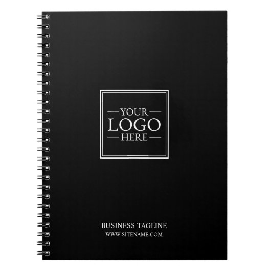 Aangepaste zakelijke Logo met aangepaste tekst Notitieboek (Voorkant)