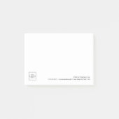 Aangepaste zakelijke Logo met aangepaste tekst Post-it® Notes (Voorkant)