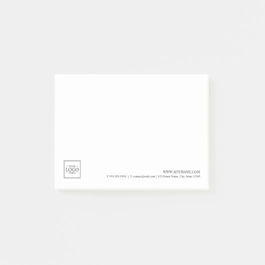 Aangepaste zakelijke Logo met aangepaste tekst Post-it® Notes (Voorkant)