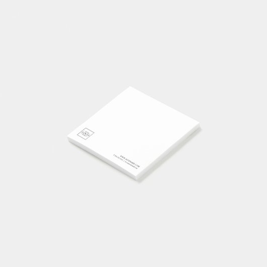 Aangepaste zakelijke Logo met aangepaste tekst Post-it® Notes (Schuin)