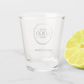 Aangepaste zakelijke Logo met aangepaste tekst Shot Glas (Achterkant)