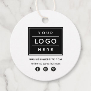Aangepaste zakelijke Logo met pictogrammen voor so Bedankjes Labels