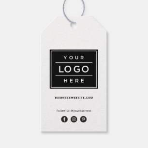 Aangepaste zakelijke Logo met sociaal mediaproduct Cadeaulabel