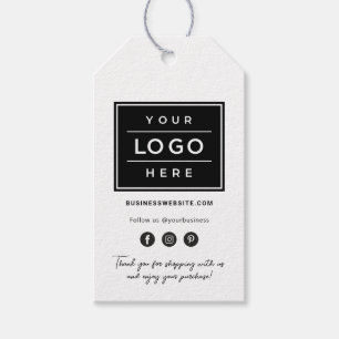 Aangepaste zakelijke Logo met sociaal mediaproduct Cadeaulabel