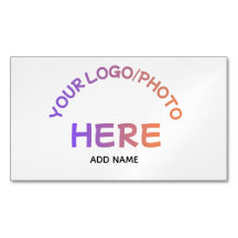 Aangepaste zakelijke logo naam visitekaartje magne