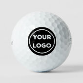 Aangepaste zakelijke Logo op zwarte premie Golfballen (Voorkant)
