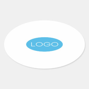 Aangepaste zakelijke Logo Ovale Sticker