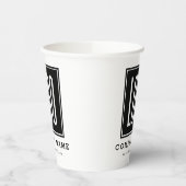 Aangepaste zakelijke Logo Papieren Bekers (Links)