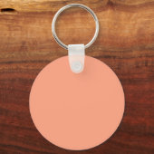 Aangepaste zakelijke Logo | Peachy Coral Sleutelhanger (Achterkant)