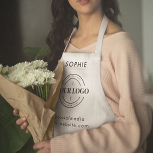 Aangepaste zakelijke Logo - Professional - wit Schort