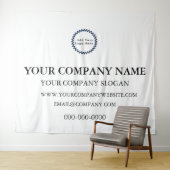 Aangepaste zakelijke Logo promotietafel Wandkleed (In Situ (horizontaal))