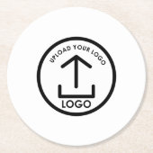 Aangepaste Zakelijke Logo Promotionele Professione Ronde Kartonnen Onderzetter (Voorkant)