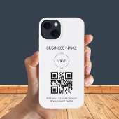 Aangepaste zakelijke Logo QR-code en tekstpromotie iPhone Hoesje