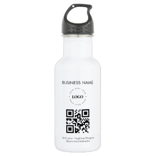 Aangepaste zakelijke Logo QR-code en tekstpromotie Waterfles