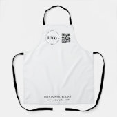 Aangepaste zakelijke Logo QR-code en tekstvak Schort (Voorkant)