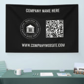Aangepaste zakelijke Logo | QR-code en website Spandoek (Beurs)