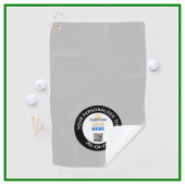 Aangepaste zakelijke Logo QR-code gepersonaliseerd Golfhanddoek