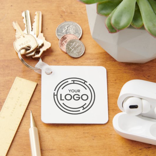 Aangepaste zakelijke Logo QR Code Marketing Sleutelhanger (Bureau)