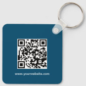 Aangepaste zakelijke Logo QR Code Marketing Sleutelhanger (Achterkant)