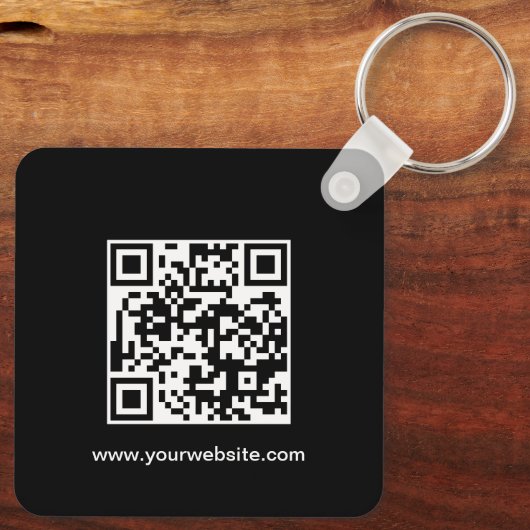 Aangepaste zakelijke Logo QR Code Marketing Sleutelhanger (Achterkant)