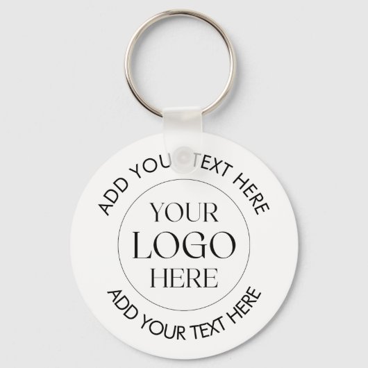 Aangepaste zakelijke logo QR-code modern Sleutelhanger (Voorkant)