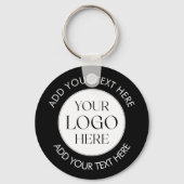 Aangepaste zakelijke logo QR-code modern Sleutelhanger (Voorkant)