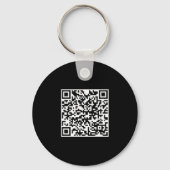 Aangepaste zakelijke logo QR-code modern Sleutelhanger (Achterkant)