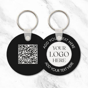 Aangepaste zakelijke logo QR-code modern Sleutelhanger