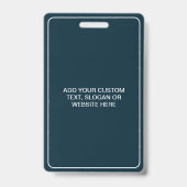 Aangepaste zakelijke Logo QR-code Navy Blue Medewe Badge (Achterkant)