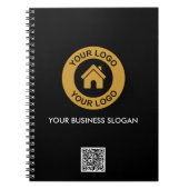 Aangepaste zakelijke Logo QR-code promotienota Notitieboek (Voorkant)