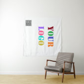 Aangepaste zakelijke Logo QR-code promotiewandtapi Wandkleed (In Situ (horizontaal))