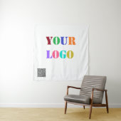 Aangepaste zakelijke Logo QR-code promotiewandtapi Wandkleed (In situ)