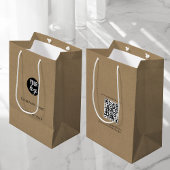 Aangepaste zakelijke Logo QR Code Social Media Kra Medium Cadeauzakje