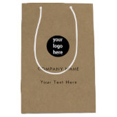 Aangepaste zakelijke Logo QR Code Social Media Kra Medium Cadeauzakje (Voorkant)