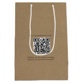 Aangepaste zakelijke Logo QR Code Social Media Kra Medium Cadeauzakje (Achterkant)