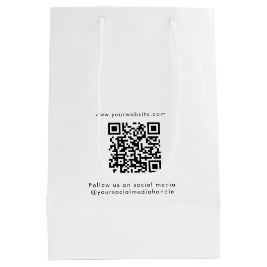 Aangepaste zakelijke Logo QR-code Sociale media Medium Cadeauzakje (Achterkant)