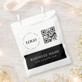 Aangepaste zakelijke Logo QR-code & tekst papieren Bedankzakje (Geknipt)