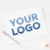 Aangepaste zakelijke Logo Rechthoekige Sticker (Envelop)