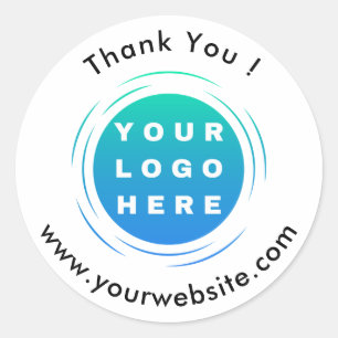 Aangepaste zakelijke Logo Ronde Sticker