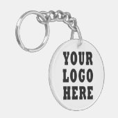 Aangepaste zakelijke Logo Sleutelhanger (Voorkant Links)