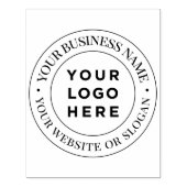 Aangepaste zakelijke Logo-slogan grote cirkel Rubberstempel (Afrduk)