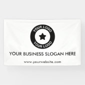 Aangepaste zakelijke Logo Slogan Website - Promoti Spandoek (Horizontaal)