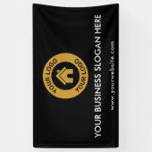 Aangepaste zakelijke Logo Slogan Website - Promoti Spandoek (Verticaal)